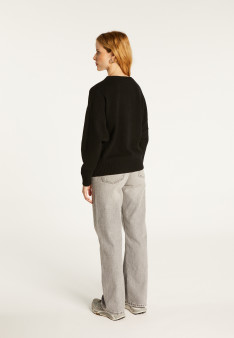 Loose-fit recycled cashmere sweater with pockets - Davina