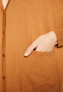 Buttoned cardigan with pockets in merino wool - Ava