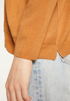 Cardigan boutonné à poches en laine mérinos - Ava