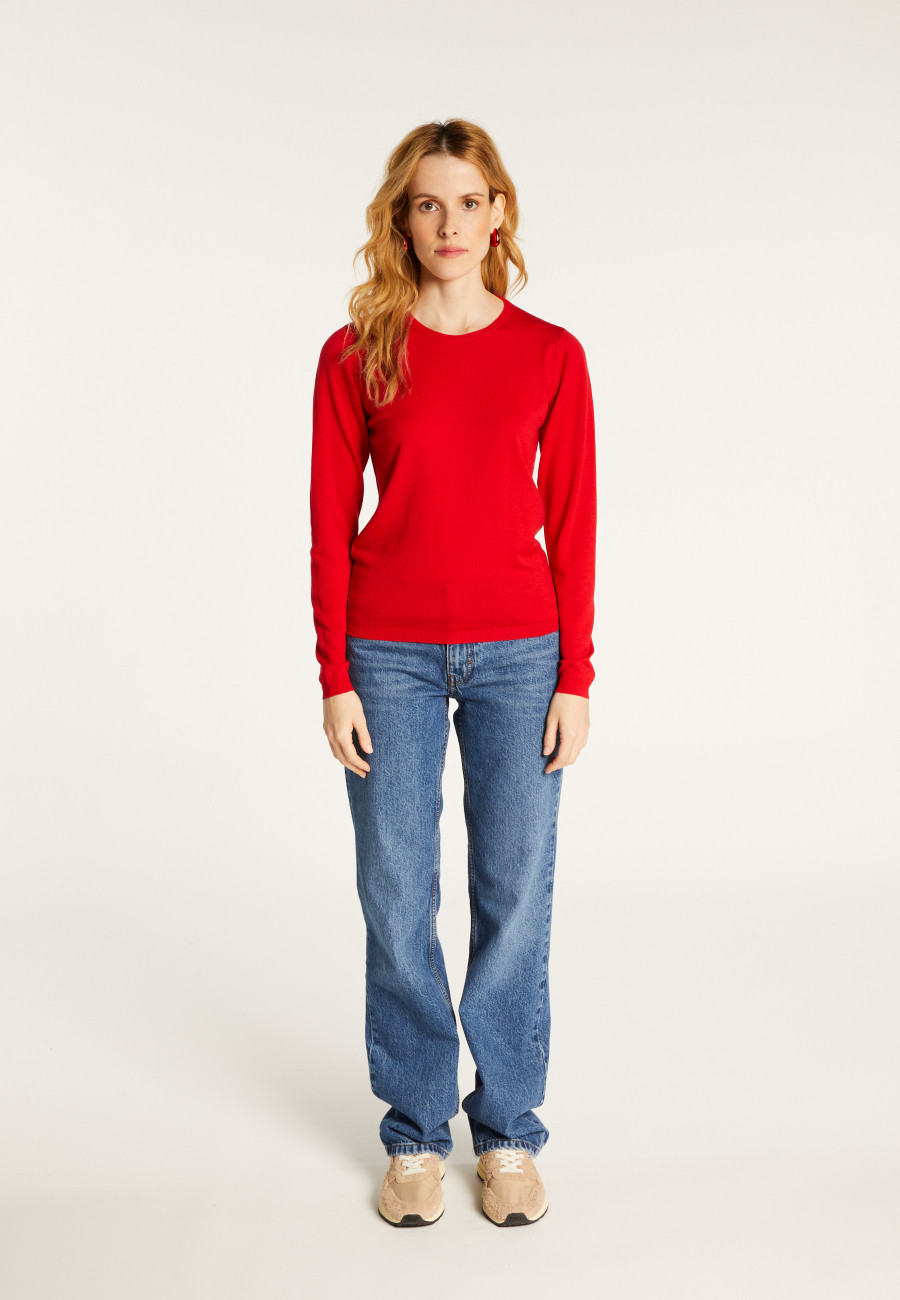 Pull col rond en laine mérinos - Bérenice
