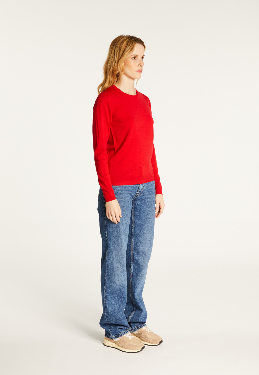 Pull col rond en laine mérinos - Bérenice