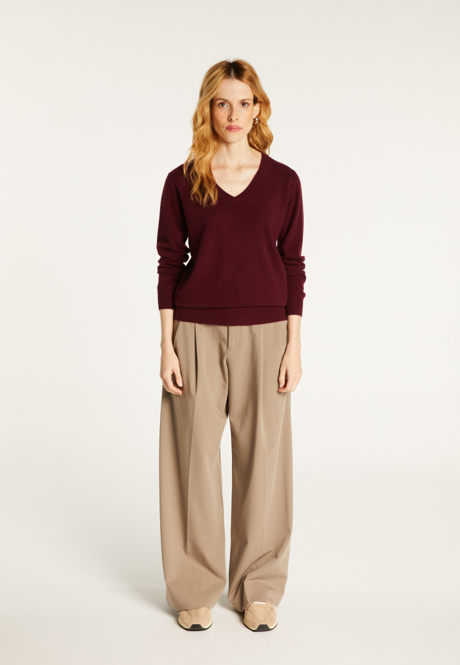 Pull col V en cachemire - Bertille