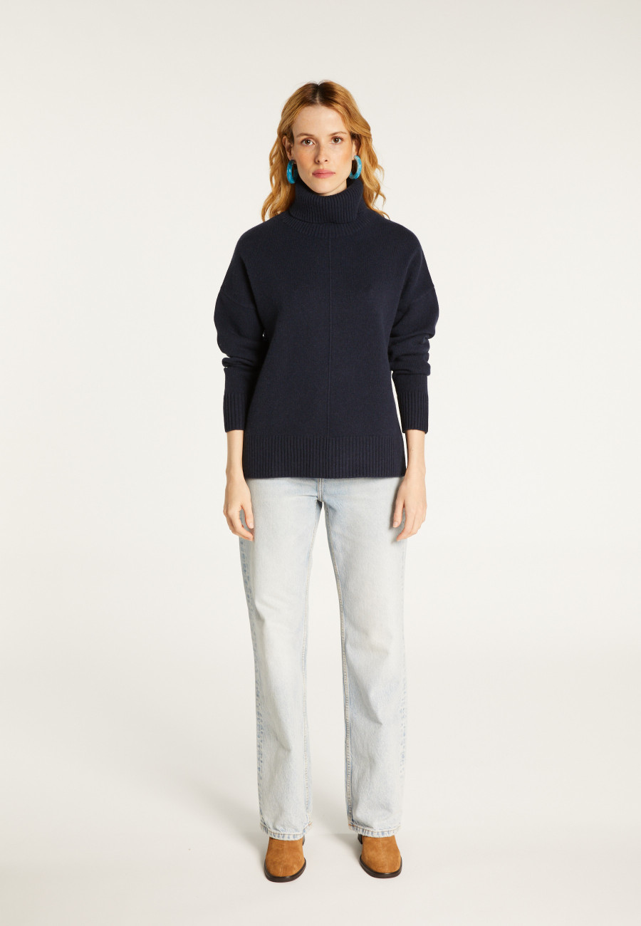 Turtleneck sweater with cashmere slits - Adena