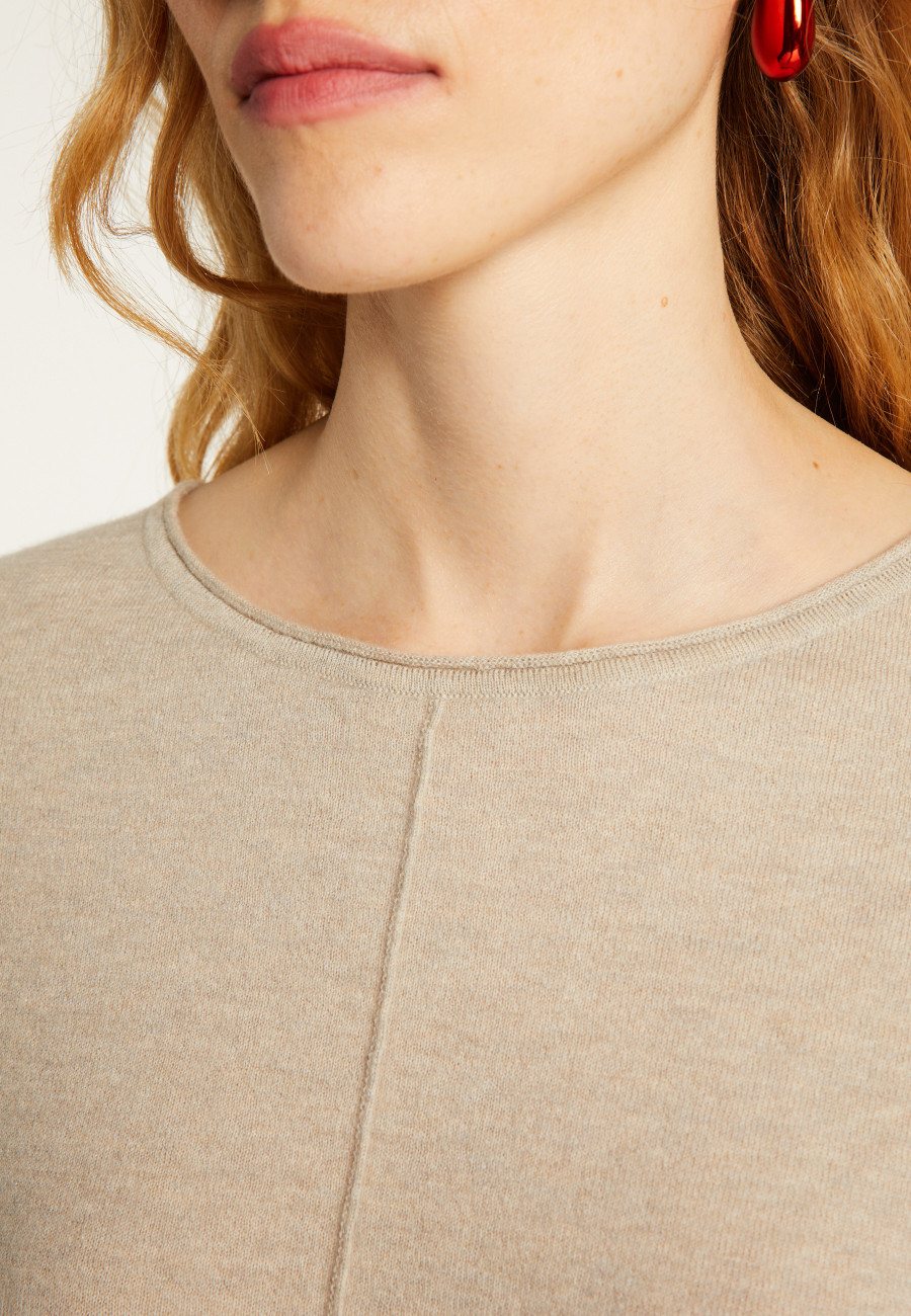 Light cashmere round neck sweater - Soraya