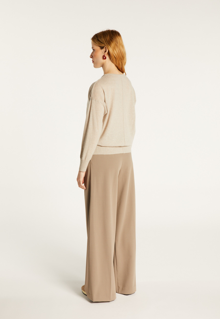 Light cashmere round neck sweater - Soraya