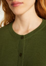 Buttoned round neck cardigan with pockets in merino wool - Amalia