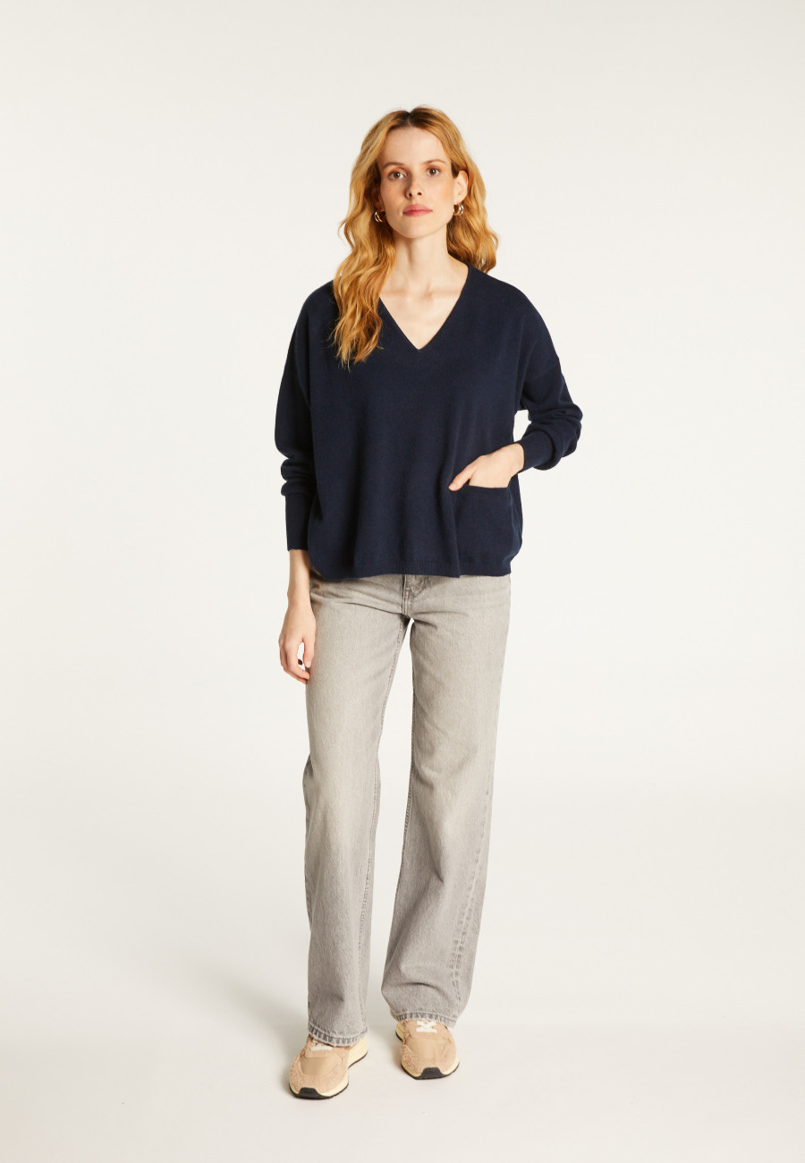 Pull court en cachemire avec poche - Balba