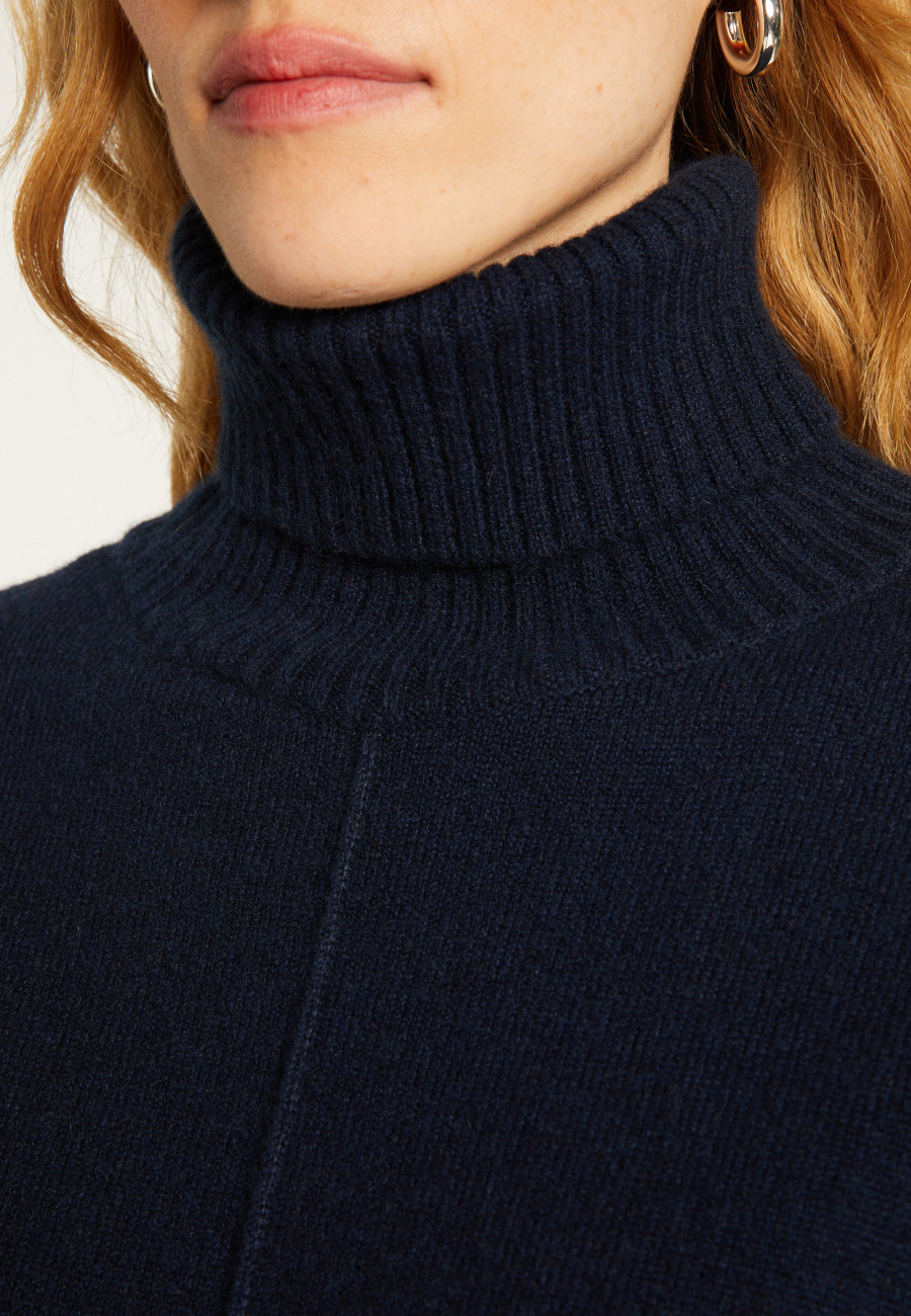 Turtleneck sweater with cashmere slits - Adena