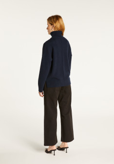 Turtleneck sweater with cashmere slits - Adena