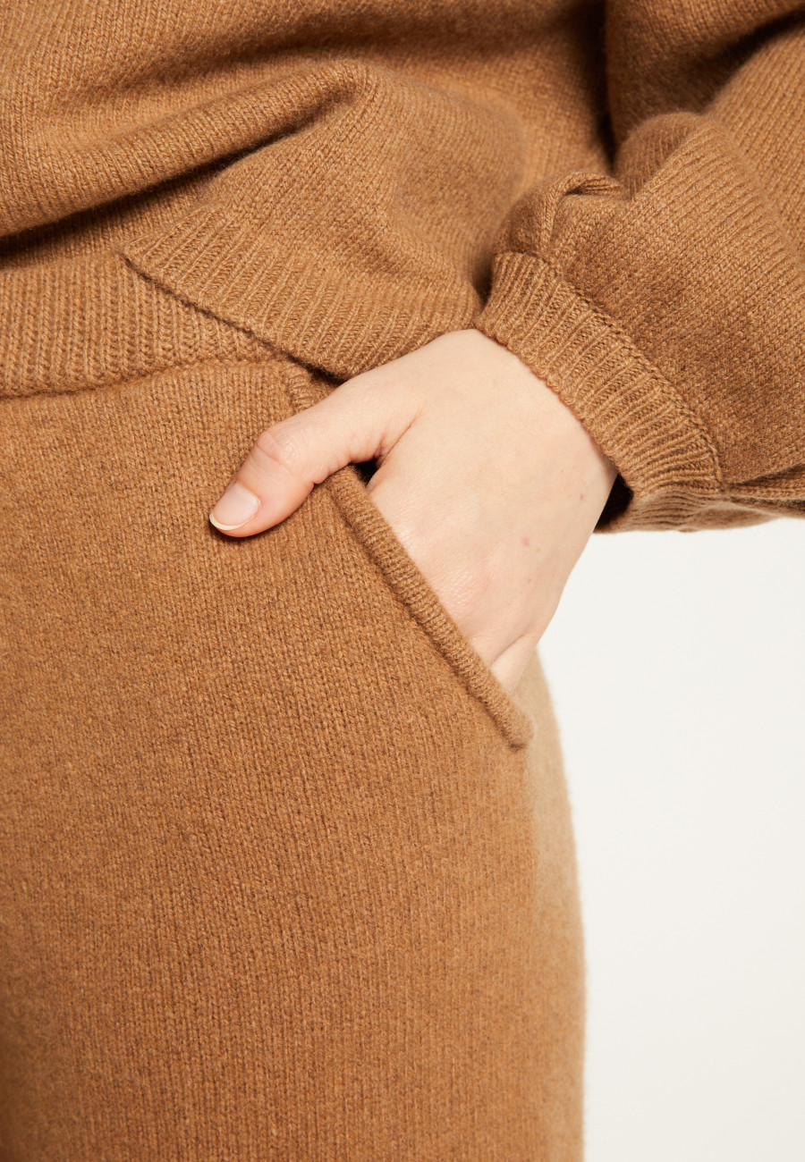 Joggers with pockets in recycled cashmere and wool - Anka