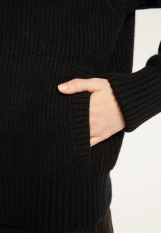 Asymmetrical wool and cashmere zip jacket - Gwenn