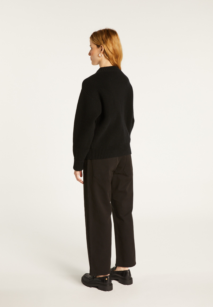 Asymmetrical wool and cashmere zip jacket - Gwenn
