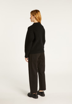 Asymmetrical wool and cashmere zip jacket - Gwenn