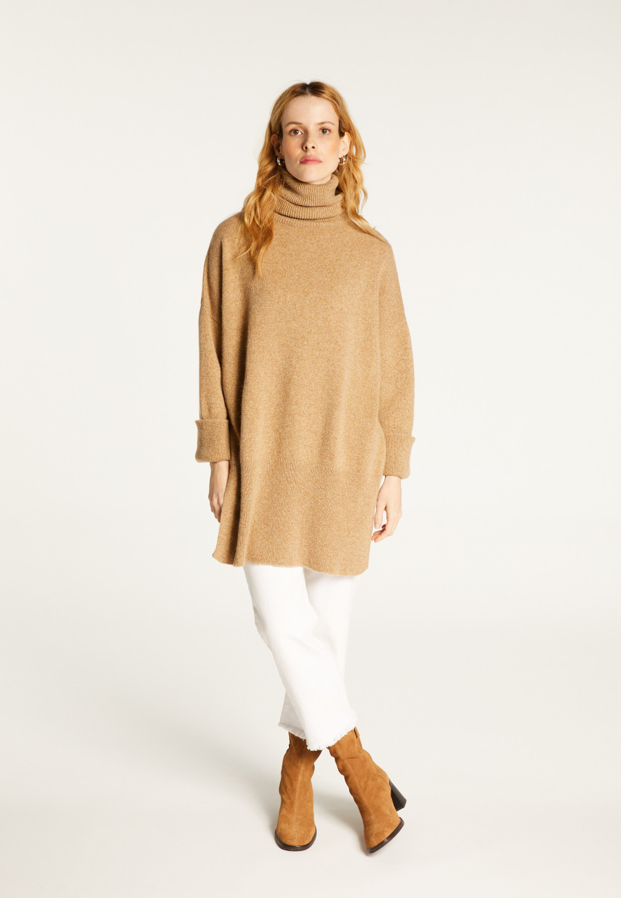 Long loose sweater in wool and cashmere - Galice