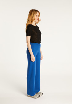Pantalon à poches en laine mérinos - Gaetane