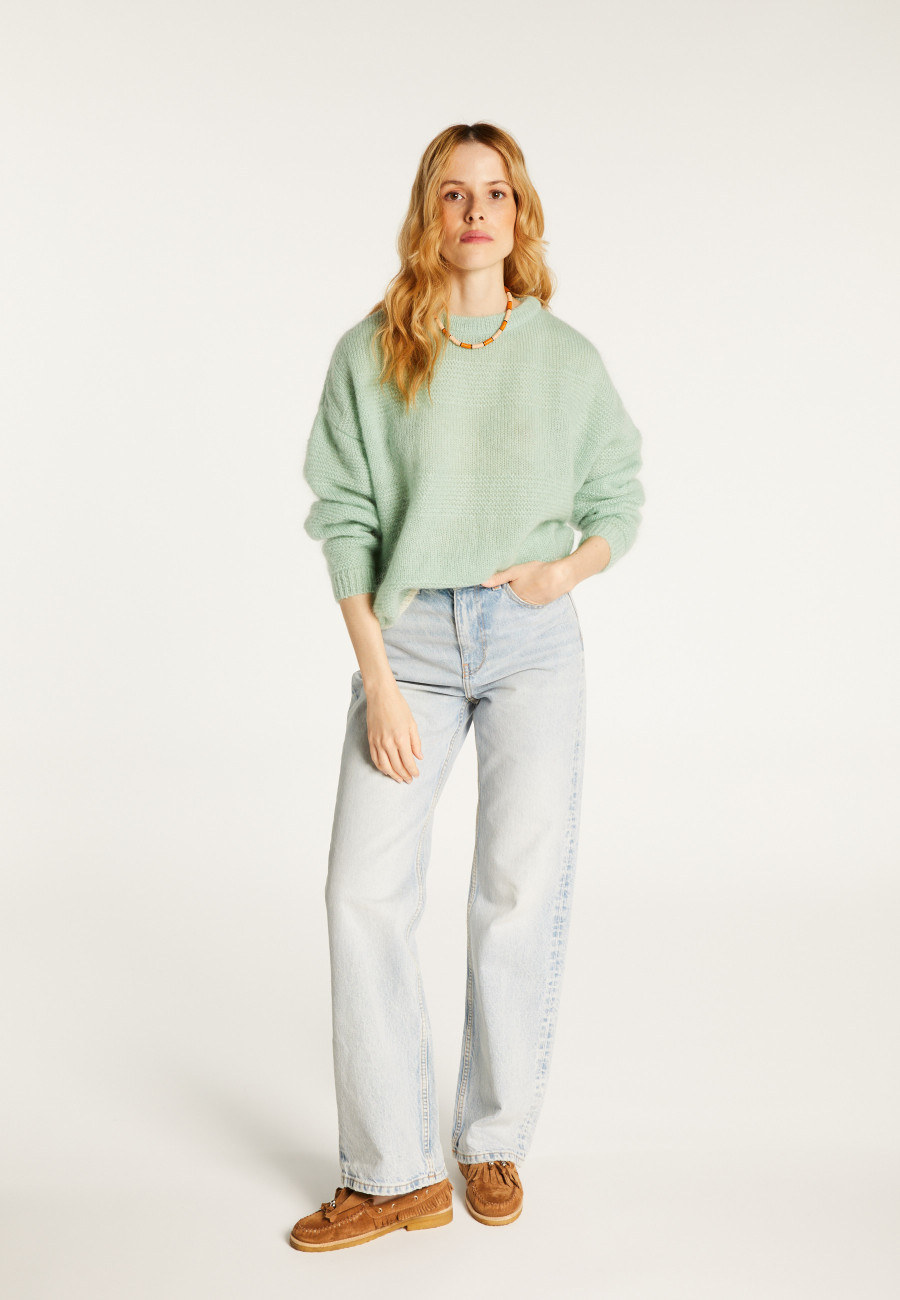 Pull ample bicolore en mohair - Gaby