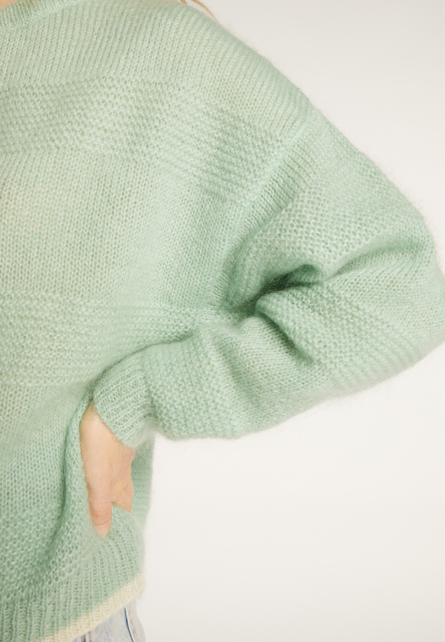 Pull ample bicolore en mohair - Gaby