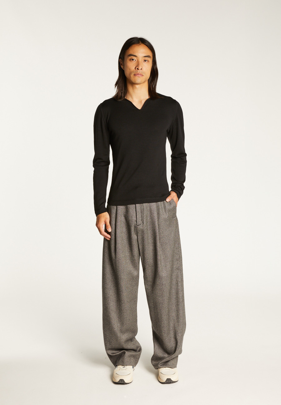 Pull col tunisien en laine - Bono