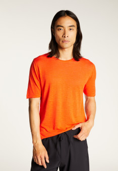 T-shirt col rond en lin flammé - Renaud