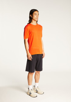 T-shirt col rond en lin flammé - Renaud