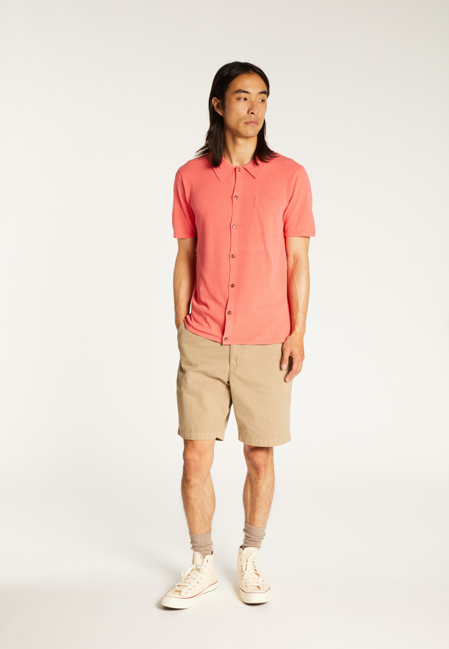 Chemise manches courtes en coton brossé - Dominique