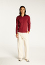 V-neck sweater with logo in merino wool - Elmo