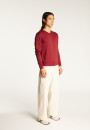V-neck sweater with logo in merino wool - Elmo