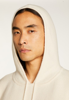 Unisex wool and cashmere hoodie - Fabio
