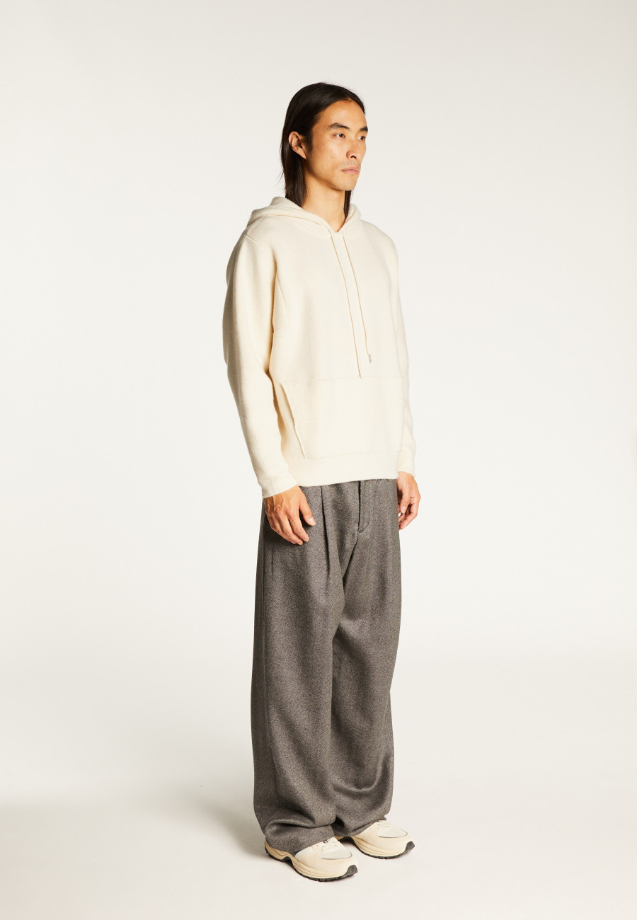 Unisex wool and cashmere hoodie - Fabio