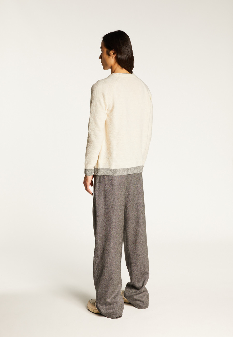 Pull à motifs laine et cachemire - Samir