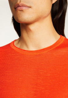 T-shirt col rond en lin flammé - Renaud