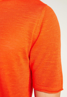 Slub linen round neck T-shirt - Renaud