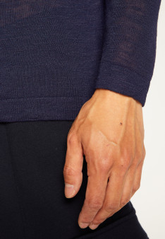 Slub linen t-shirt with raglan sleeves - Damon