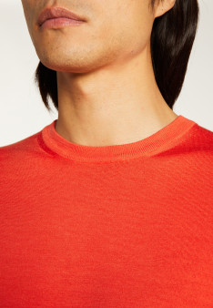Pull col rond avec logo en laine mérinos - Eddie