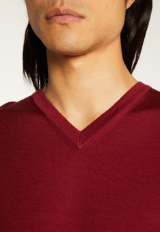 Pull col V en laine mérinos - Elmo