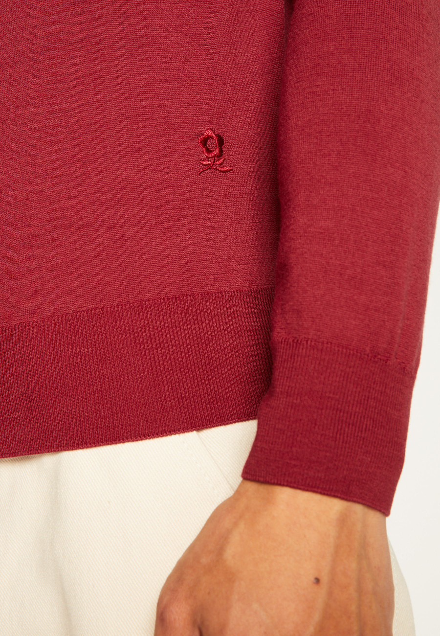 Pull col V en laine mérinos - Elmo
