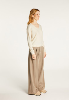 Pull col V en cachemire pour femme