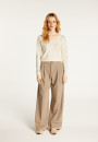 Pull col V en cachemire pour femme