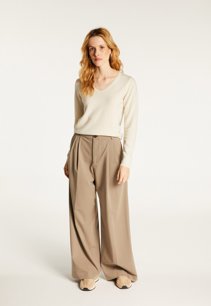 Pull col V en cachemire pour femme