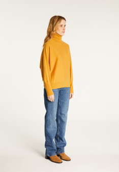 Pull cachemire chauve souris col roulé - Bob