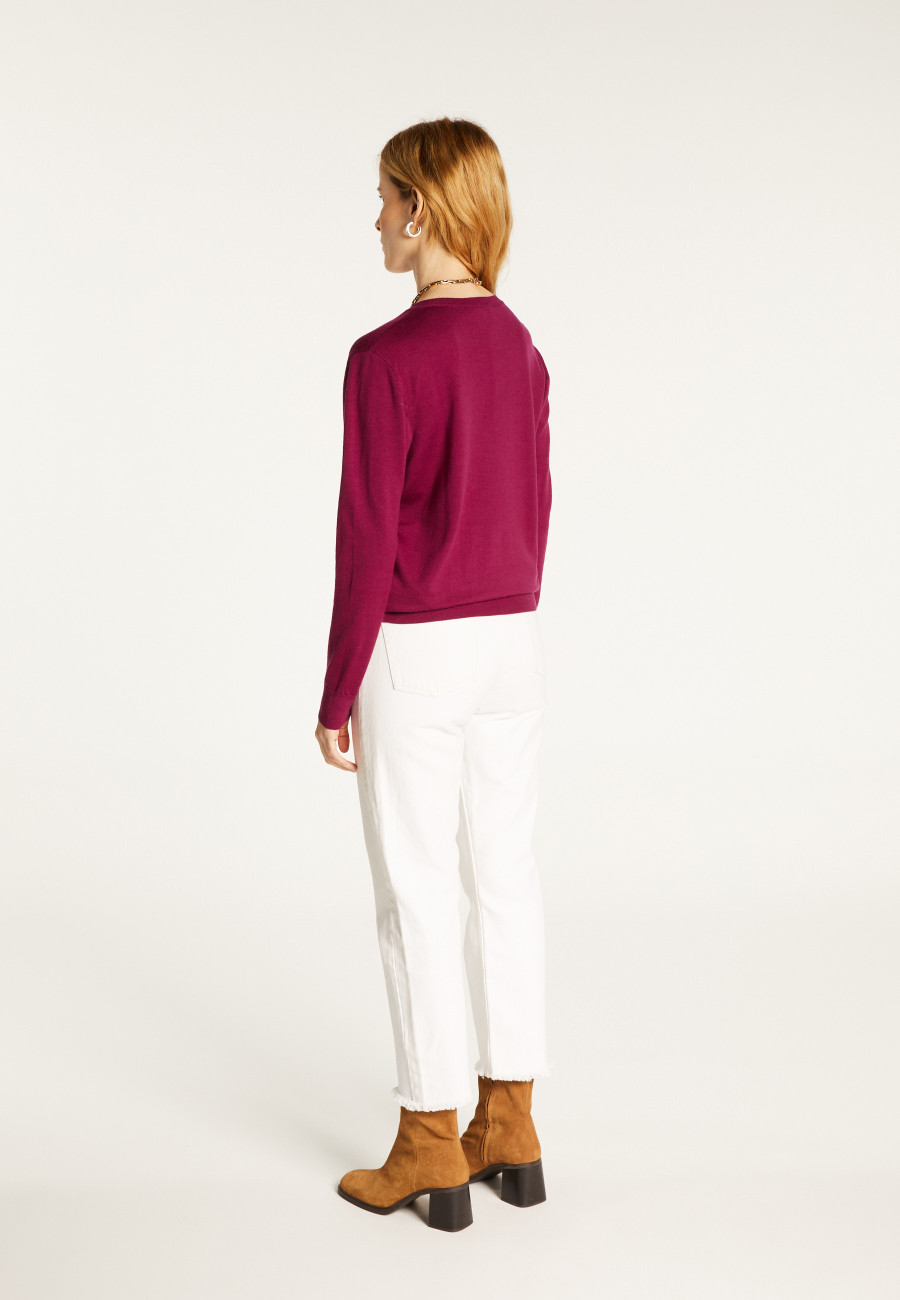 Pull col V en laine mérinos - Arya