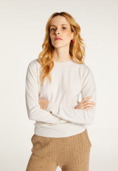 Pull col rond en laine mérinos - Asena