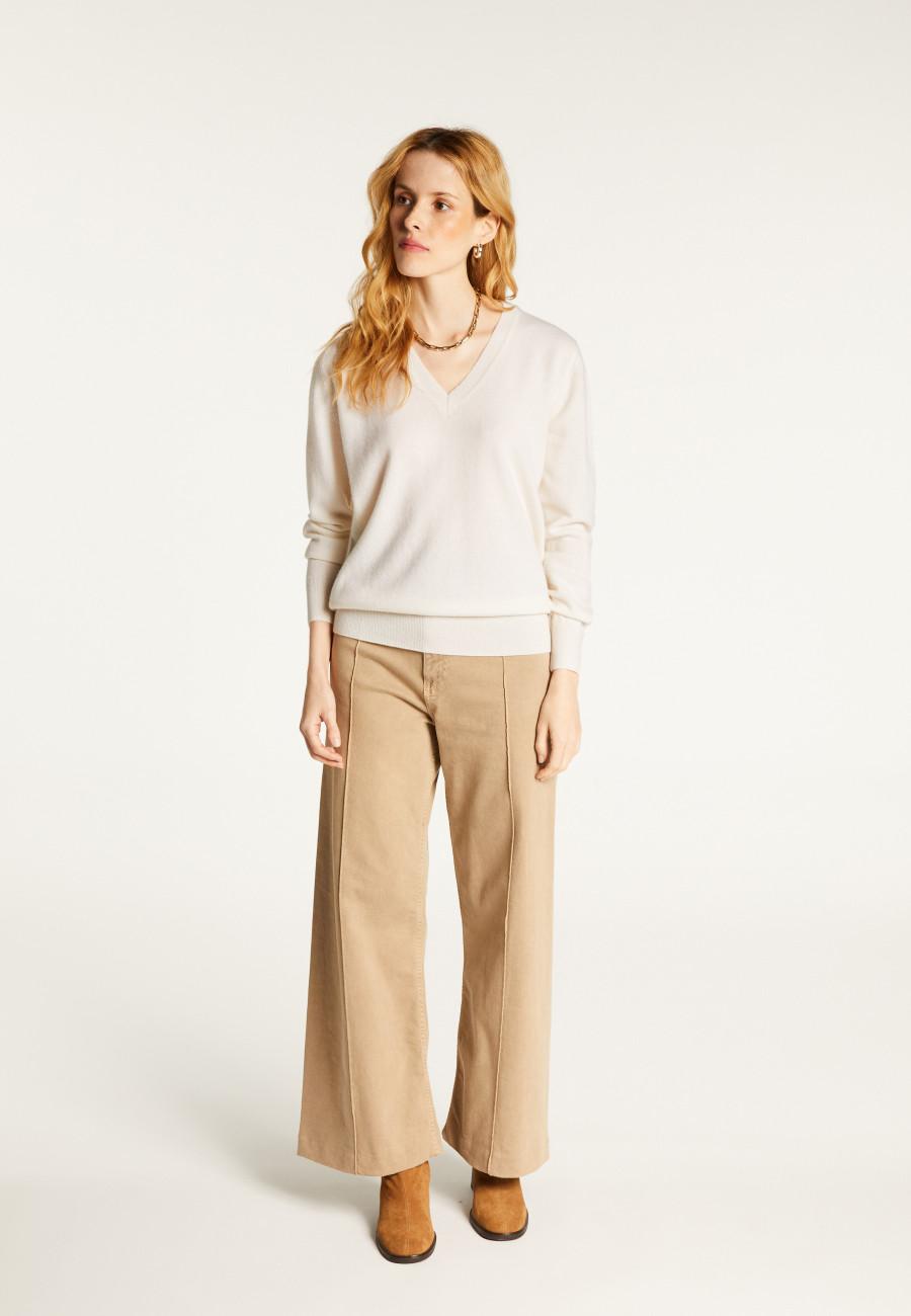 Pull col V en cachemire - Abel
