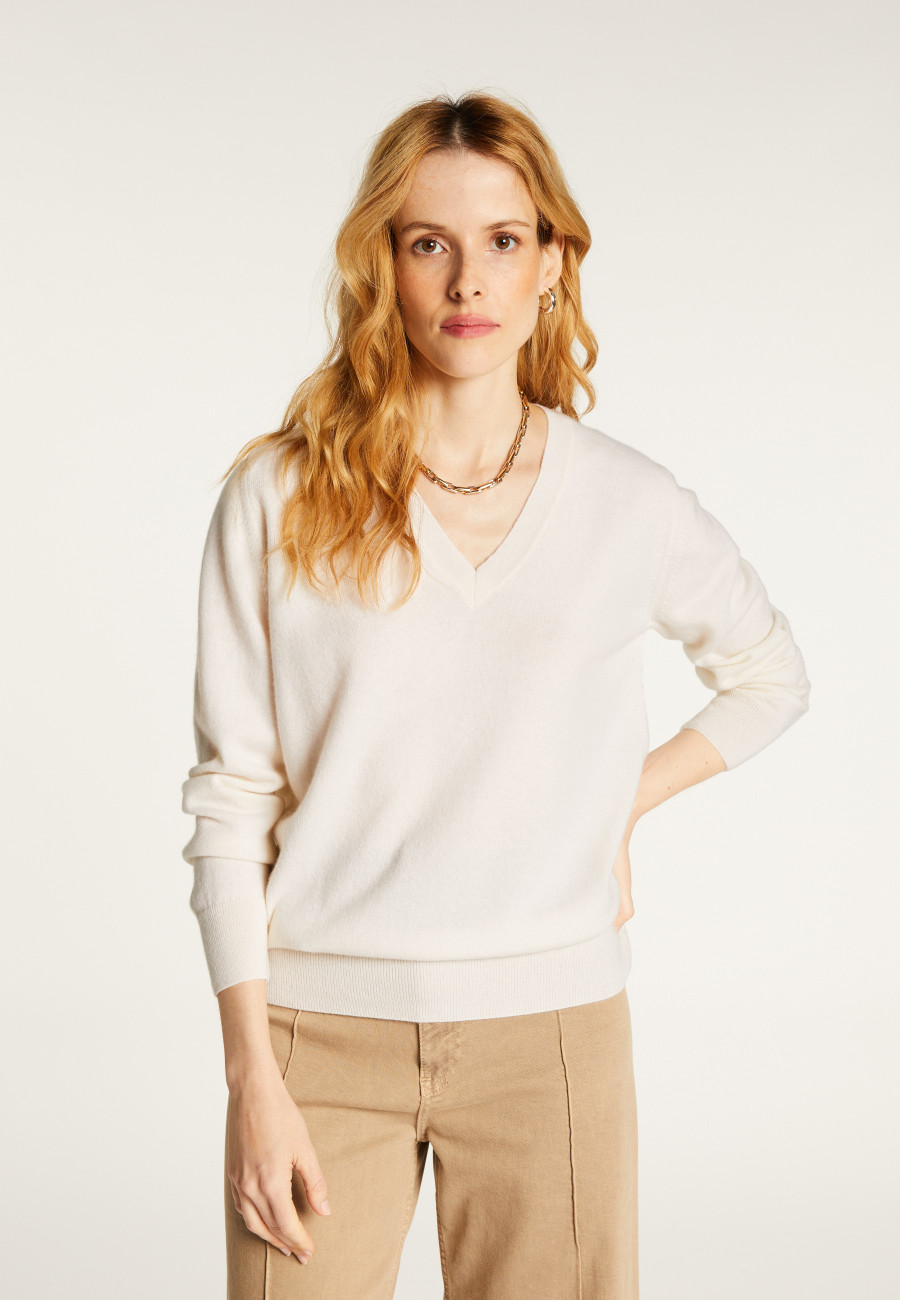 Pull col V en cachemire - Abel