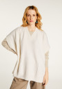 V-neck cape with cashmere dots - Gigi