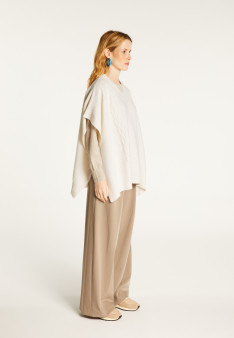 V-neck cape with cashmere dots - Gigi