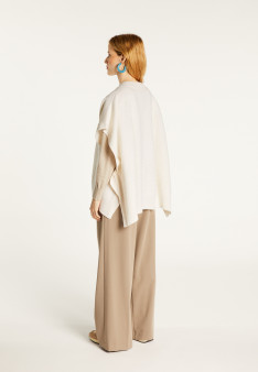 V-neck cape with cashmere dots - Gigi