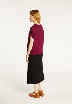Slub linen V-neck T-shirt - Larra