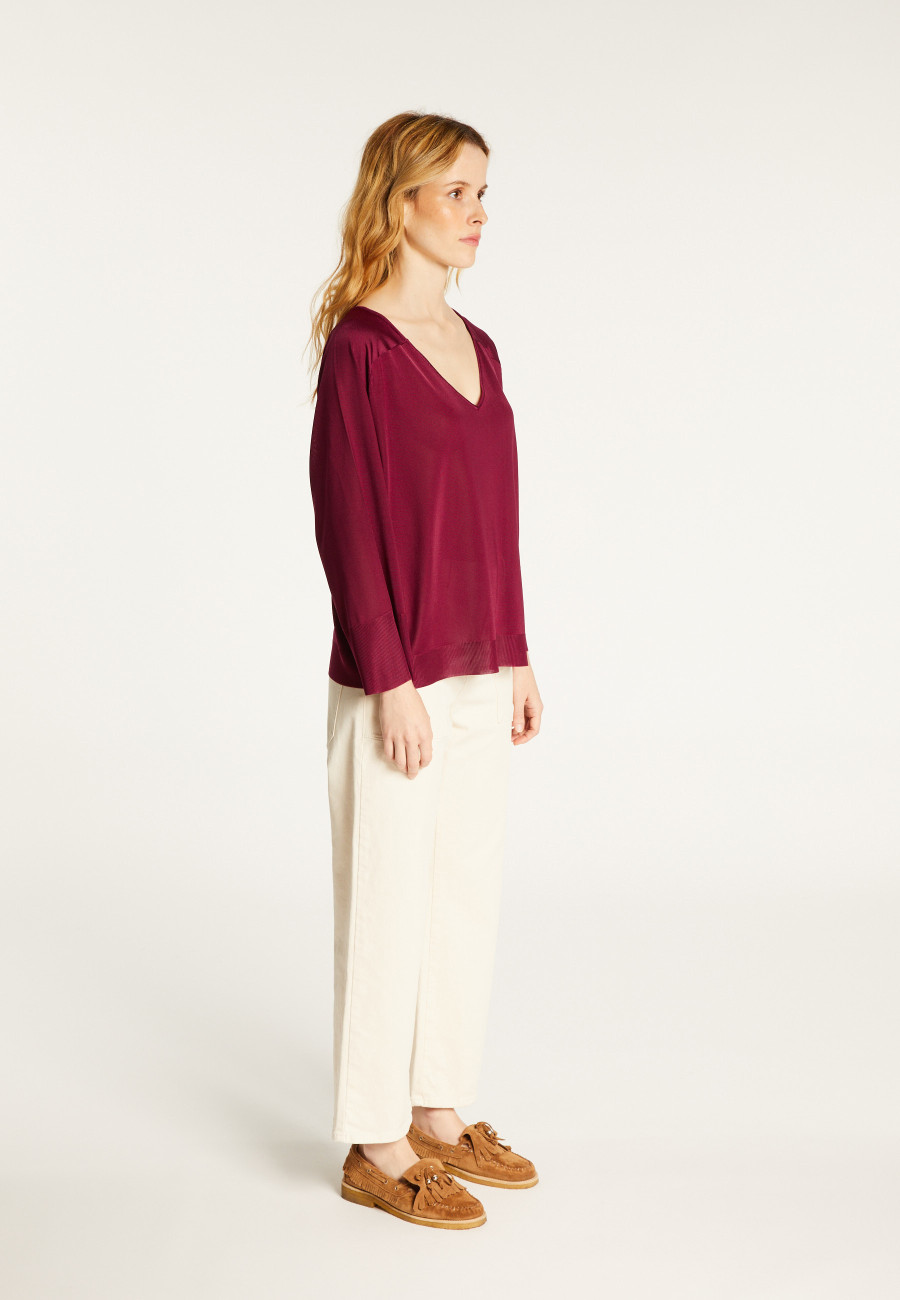 Pull col V en fil lumière - Delly