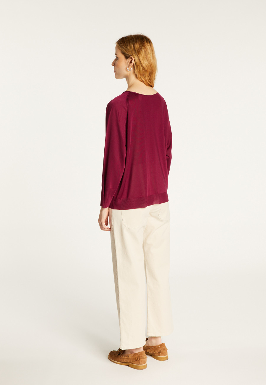 Pull col V en fil lumière - Delly
